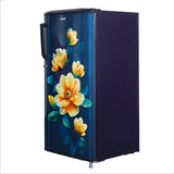 Haier 185L 1-Star Direct Cool Single Door Refrigerator (Marine Figo, Flower Pattern Door Finish, Toughened Glass Shelves, HRD-2051SMFA-P)