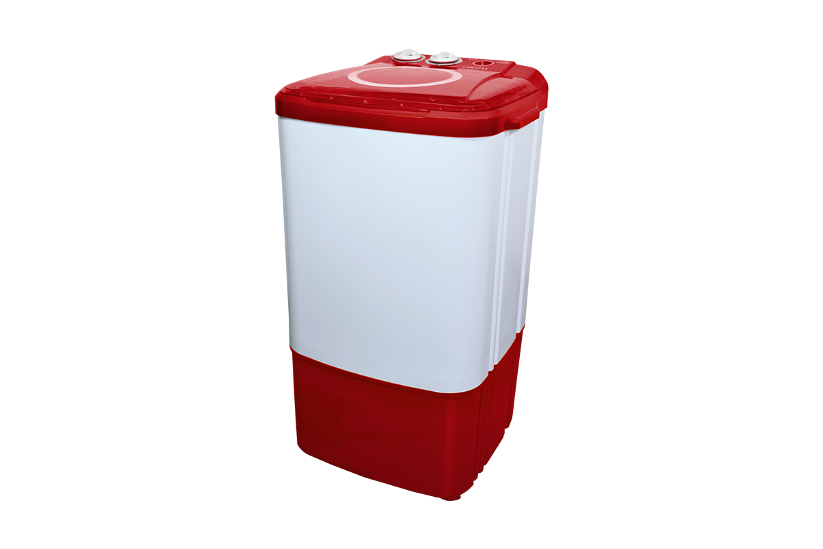 Onida Liliput 7kg Semi-Automatic Top Load Washer | Ideal for Large Families | Storm Pulsator Wash & HydroLogic Pulsator | Shock & Rust Proof Body | Red & White -W70W