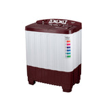 Takai 7.5 Kg Semi-Automatic Washing Machine | Full Fibre Top, Magic Filter, Collar Scrubber | Powerful 135W Motor, Single Inlet-(TKI-WM-750)