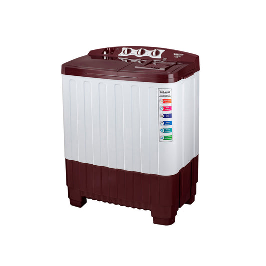 Takai 7.5 Kg Semi-Automatic Washing Machine | Full Fibre Top, Magic Filter, Collar Scrubber | Powerful 135W Motor, Single Inlet-(TKI-WM-750)