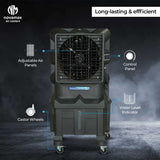 Novamax Proto 75L Desert Air Cooler with Honeycomb Cooling, 5000 CFM Powerful Air Delivery, 90ft Air Throw, High-Speed Fan, Auto Water Refill, Inverter Compatible & Shockproof Body (Grey)