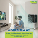 SYMPHONY ARCTIC CIRCLE 100 Air Cooler with i-Pure+ Technology | Powerful Fan | Cellulose Cooling Media