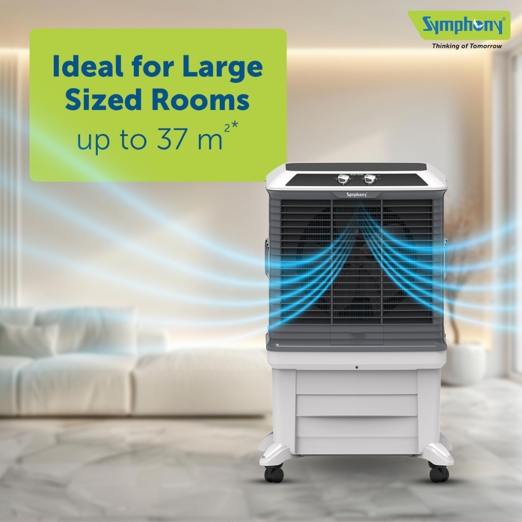 SYMPHONY ARCTIC CIRCLE 100 Air Cooler with i-Pure+ Technology | Powerful Fan | Cellulose Cooling Media
