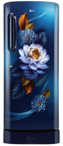 LG 224 L 5 Star Smart Inverter Direct-Cool Single Door Refrigerator (GL-D241ABWU, Blue Water Lily)