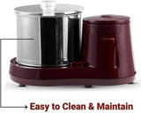 Butterfly Flora 2 Roller Stones Wet Grinder (2 Litre, 150 Watts) – High-Performance Stainless Steel Drum, Sleek Compact Design for Modern Kitchens, 5 Years Warranty, Perfect for Idli/Dosa Batter & Spices