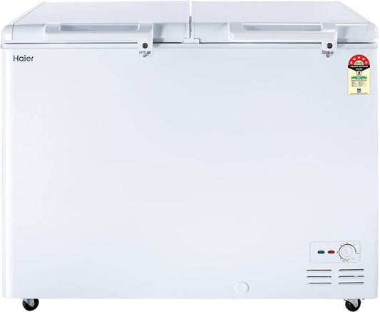 Haier 320 L Double Door Standard Deep Freezer  (White, Convertible Freezer, HFC-320DM5, 5 Star)