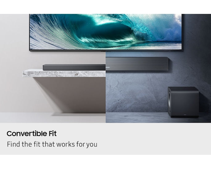 Samsung 5.1ch Soundbar with Wireless Subwoofer | Dolby 5.1ch & DTS Virtual:X | Bass Boost | Voice Enhance Mode | HDMI ARC & CEC-HW-B750F/XL