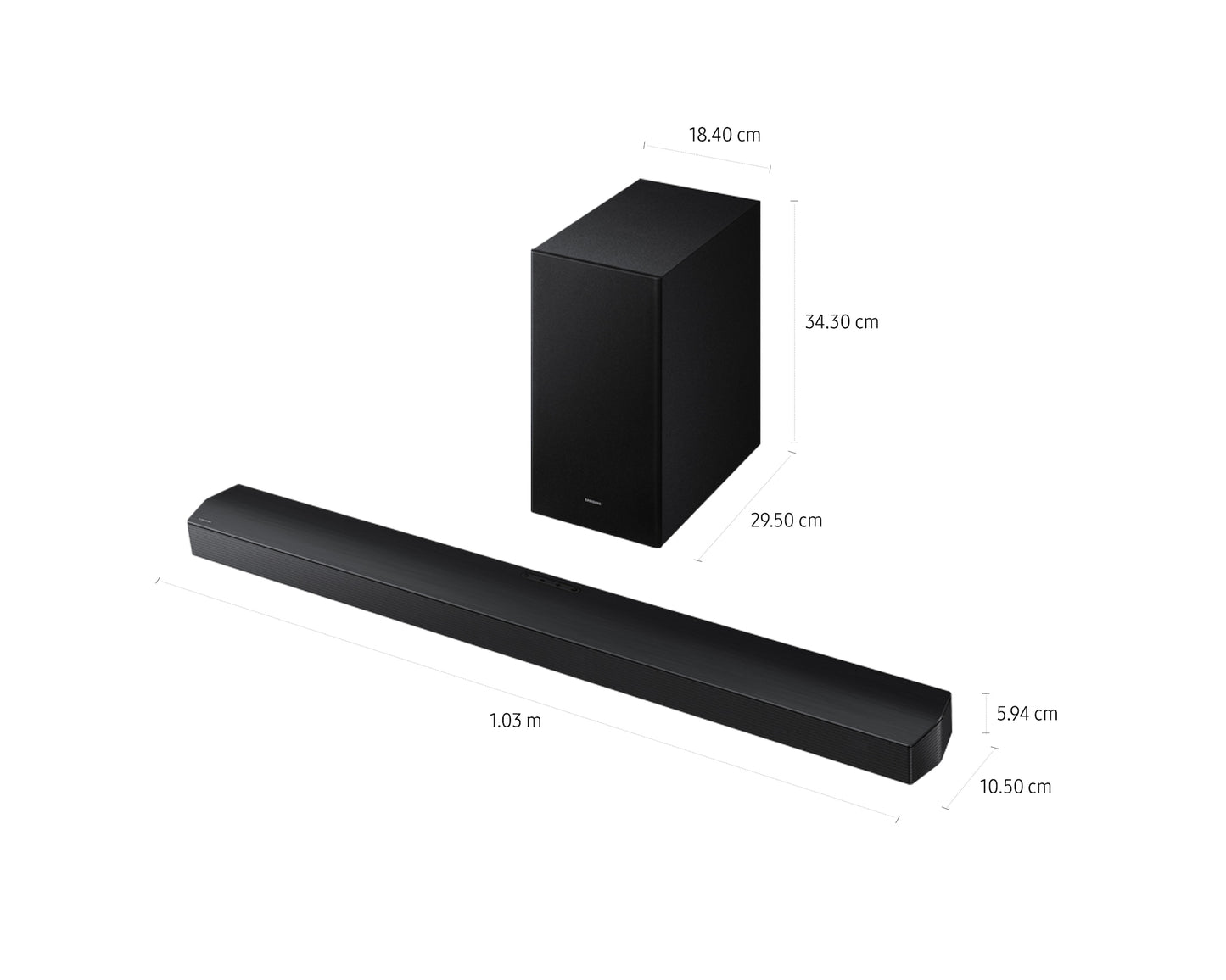 Samsung 5.1ch Soundbar with Wireless Subwoofer | Dolby 5.1ch & DTS Virtual:X | Bass Boost | Voice Enhance Mode | HDMI ARC & CEC-HW-B750F/XL