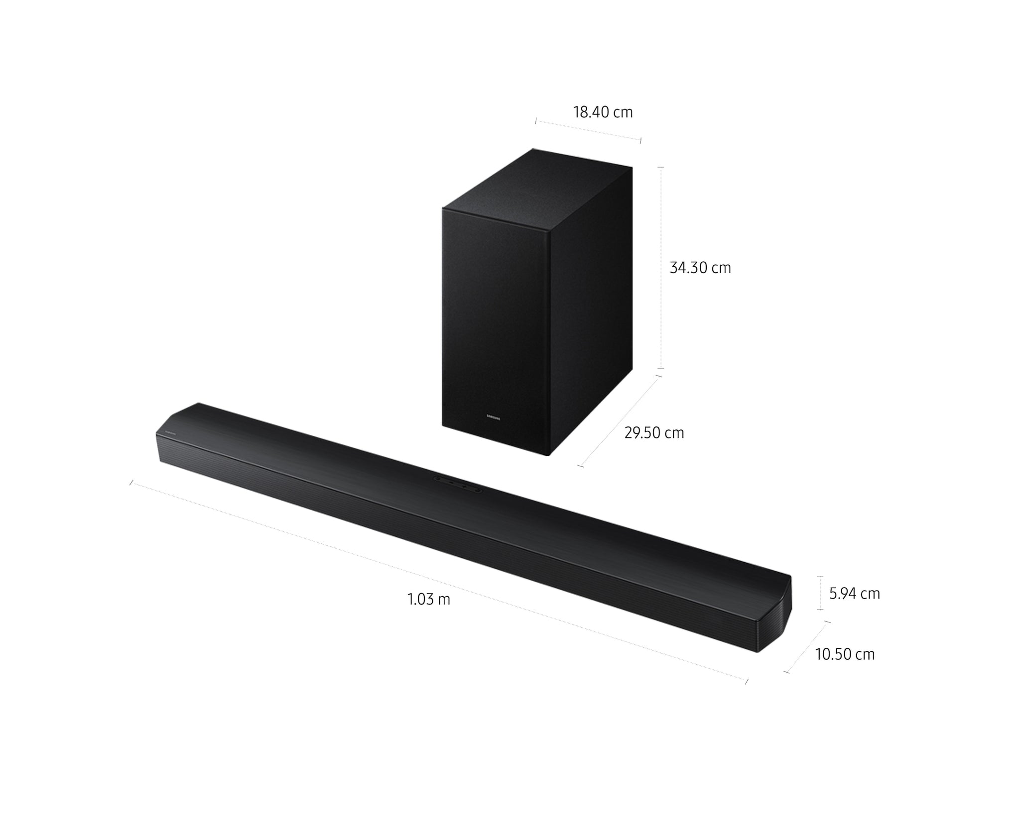 Samsung 5.1ch Soundbar with Wireless Subwoofer | Dolby 5.1ch & DTS Virtual:X | Bass Boost | Voice Enhance Mode | HDMI ARC & CEC-HW-B750F/XL