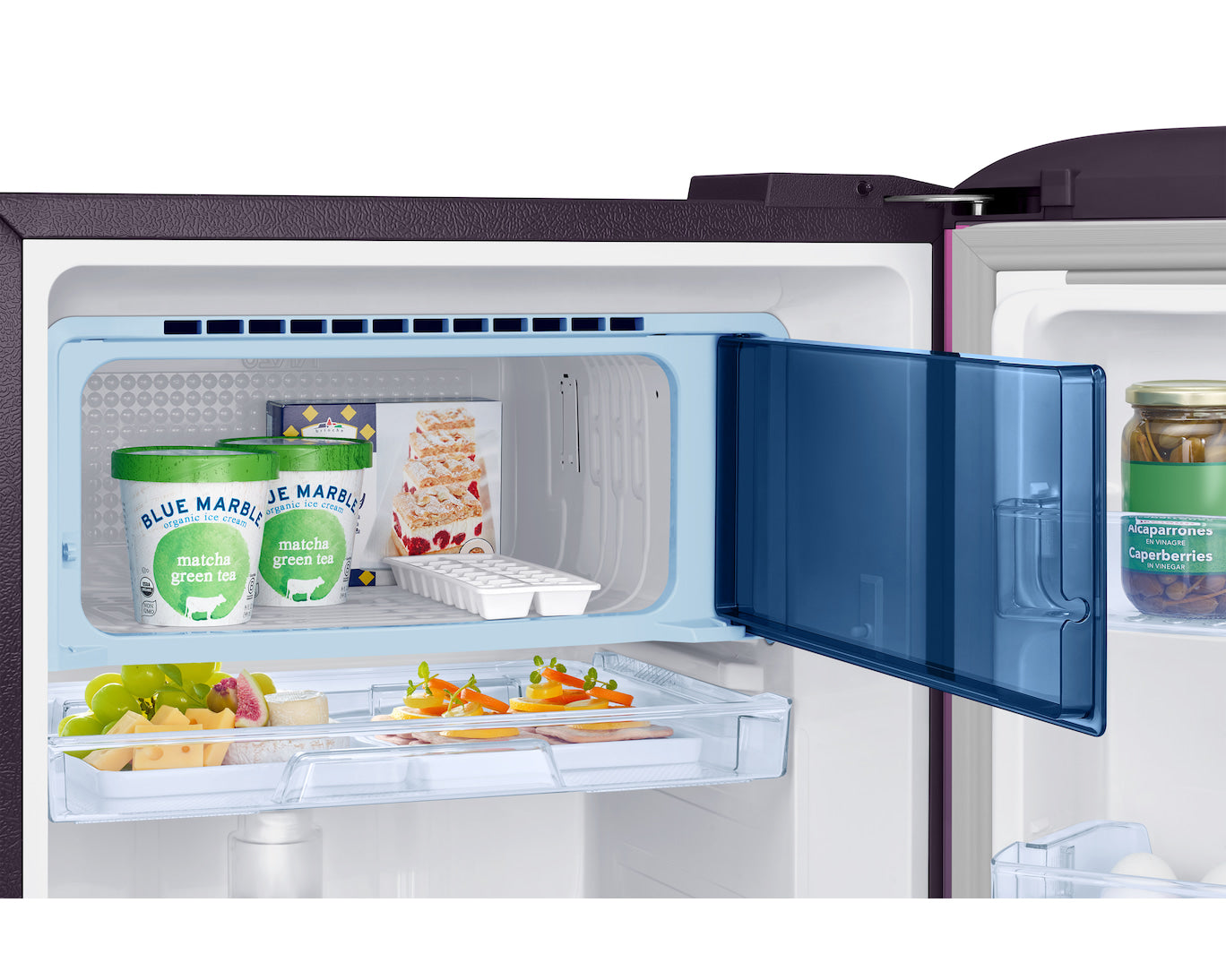 Samsung 215L 5-Star Direct Cool Single Door Refrigerator – Digital Inverter Compressor, Base Stand Drawer, Toughened Glass Shelves, Fresh Room, LED Light, Big Guards, Lock & Key-(RR23H2H359R/HL, Paradise Bloom Purple)