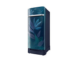 Samsung 215L 5-Star Direct Cool Single Door Refrigerator – Digital Inverter Compressor, Base Stand Drawer, Toughened Glass Shelves, Fresh Room, LED Light, Big Guards, Lock & Key-(RR23H2H359U/HL, Paradise Bloom Blue)