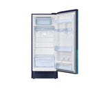 Samsung 215L 5-Star Direct Cool Single Door Refrigerator – Digital Inverter Compressor, Base Stand Drawer, Toughened Glass Shelves, Fresh Room, LED Light, Big Guards, Lock & Key-(RR23H2H359U/HL, Paradise Bloom Blue)