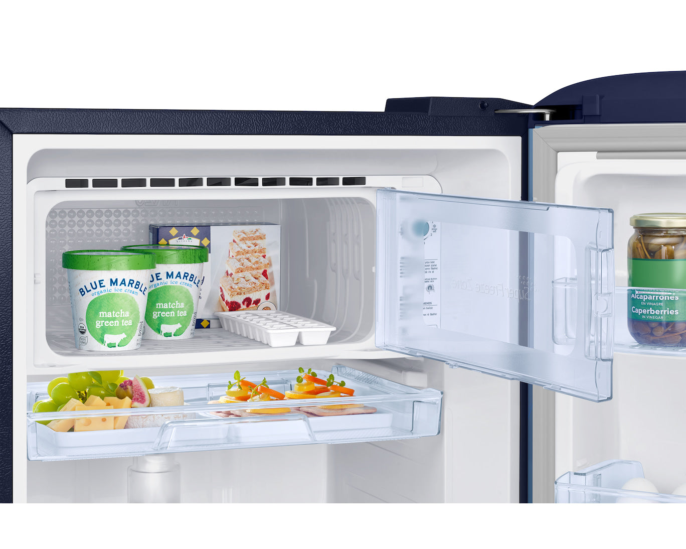 Samsung 215L 5-Star Direct Cool Single Door Refrigerator – Digital Inverter Compressor, Base Stand Drawer, Toughened Glass Shelves, Fresh Room, LED Light, Big Guards, Lock & Key-(RR23H2H359U/HL, Paradise Bloom Blue)