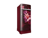 Samsung 215L 5-Star Direct Cool Single Door Refrigerator – Digital Inverter Compressor, Base Stand Drawer, Toughened Glass Shelves, Fresh Room, LED Light, Big Guards, Lock & Key-(RR23H2H35RZ/HL, Midnight Blossom Red)
