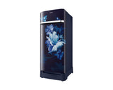 Samsung 215L 5-Star Direct Cool Single Door Refrigerator – Digital Inverter Compressor, Base Stand Drawer, Toughened Glass Shelves, Fresh Room, LED Light, Big Guards, Lock & Key-(RR23H2H35UZ/HL, Midnight Blossom Blue)