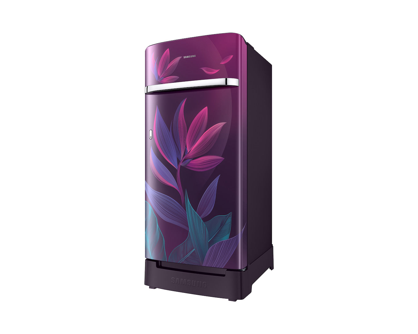Samsung 189 L 5 Star Direct Cool Single Door Refrigerator with Horizontal Curve Design | Digital Inverter Compressor | Digi-Touch Cool Panel | Toughened Glass Shelves. (Model: RR21H2H259R/HL)