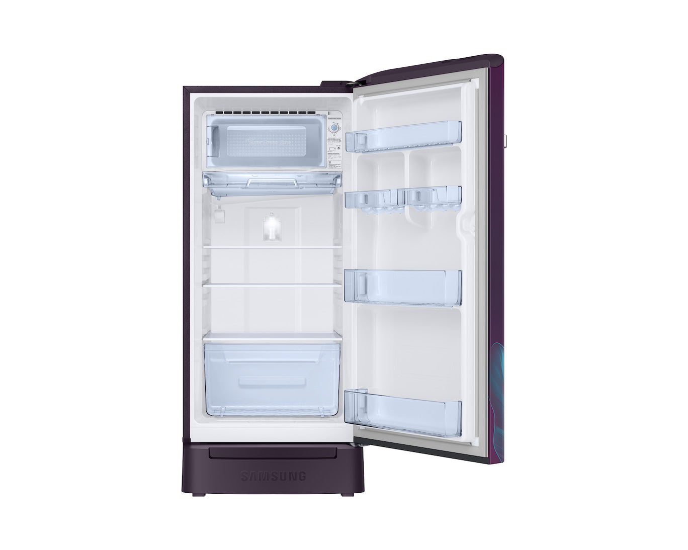Samsung 189 L 5 Star Direct Cool Single Door Refrigerator with Horizontal Curve Design | Digital Inverter Compressor | Digi-Touch Cool Panel | Toughened Glass Shelves. (Model: RR21H2H259R/HL)