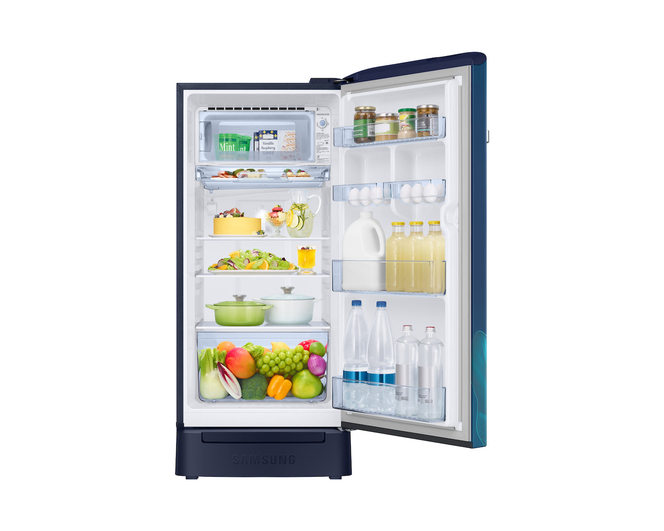Samsung 189 L 5 Star Direct Cool Single Door Refrigerator with Horizontal Curve Design | Digital Inverter Compressor | Digi-Touch Cool Control Panel. RR21H2H259U/HL