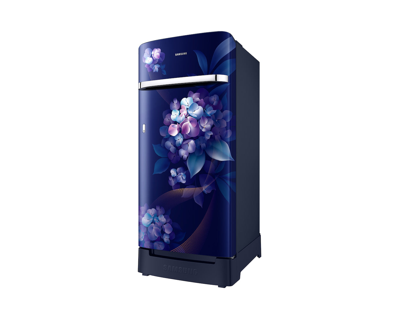 Samsung 189L 5-Star Direct Cool Single Door Refrigerator | Digital Inverter Compressor | Base Stand Drawer | Toughened Glass Shelves | New H-Bar Handle | LED Interior Lighting | Stabilizer Free Operation-(RR21H2H25HS/HL, Hydrangea Blue)