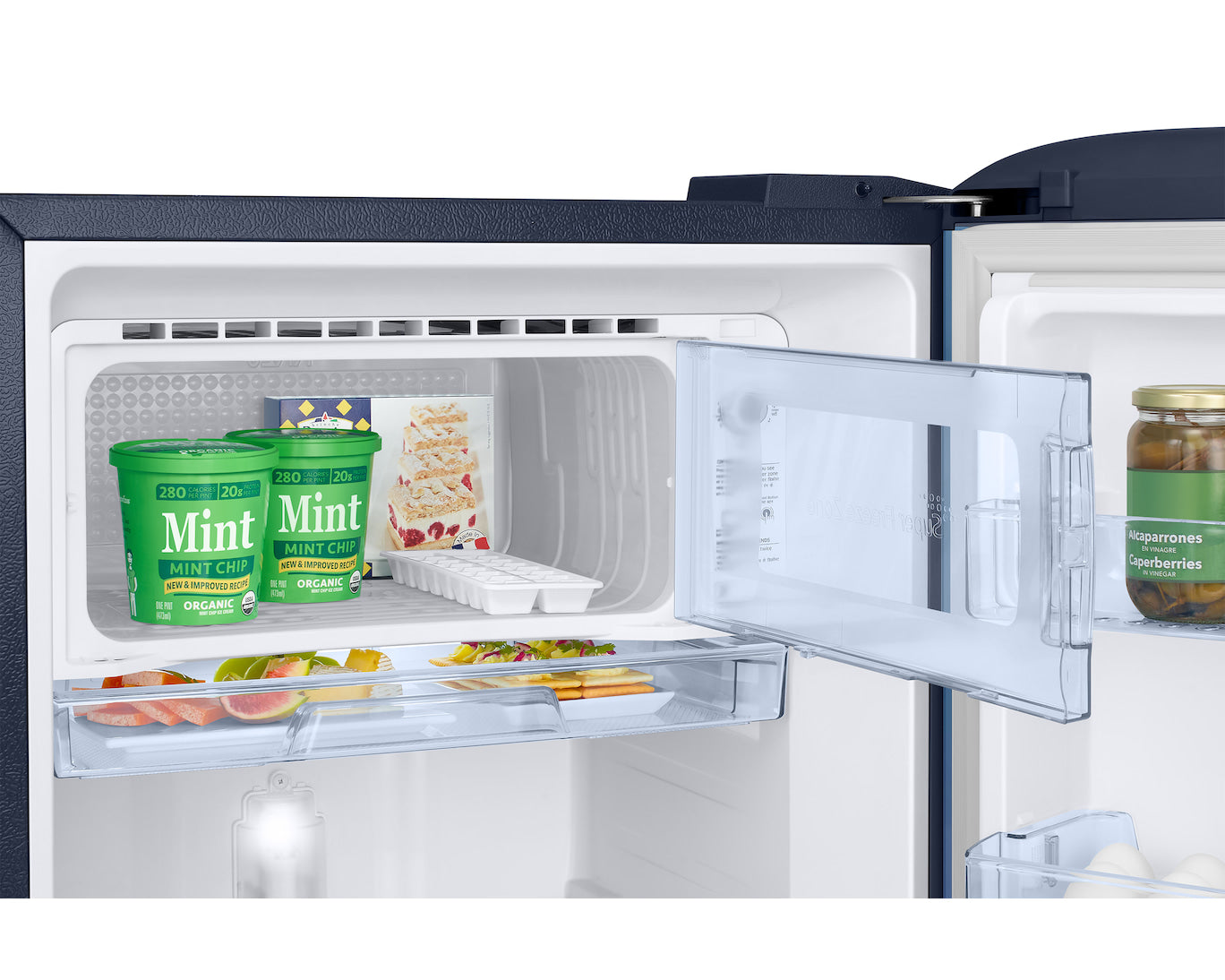Samsung 189L 5-Star Direct Cool Single Door Refrigerator | Digital Inverter Compressor | Base Stand Drawer | Toughened Glass Shelves | New H-Bar Handle | LED Lighting | Stabilizer Free Operation | Lock & Key-(RR21H2H25BB/HL, Begonia Blue)