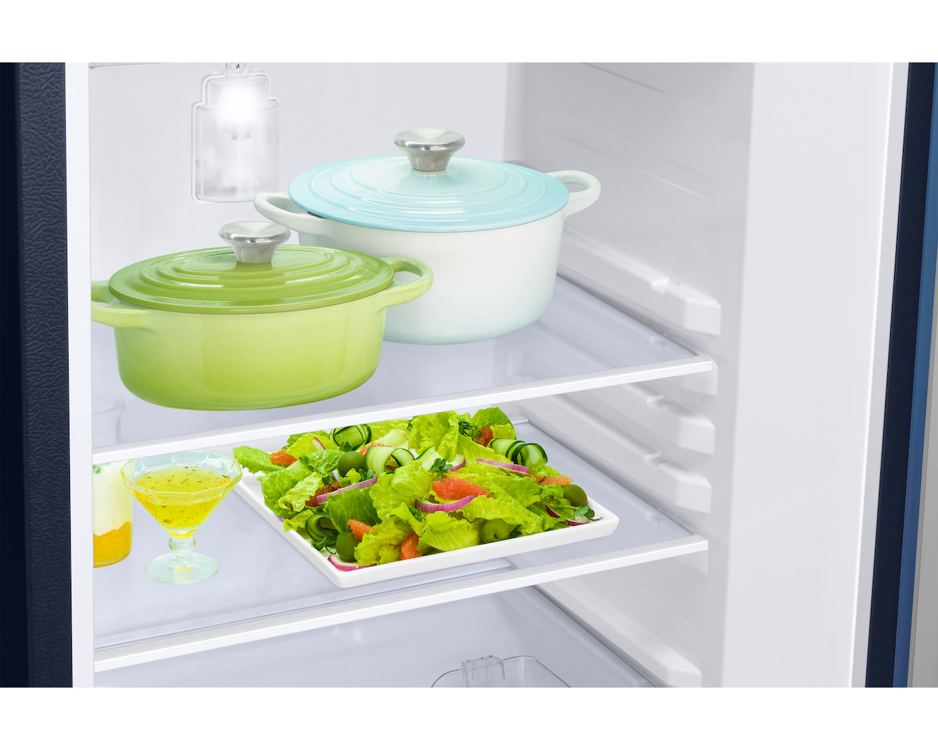 Samsung 189L 5-Star Direct Cool Single Door Refrigerator | Digital Inverter Compressor | Base Stand Drawer | Toughened Glass Shelves | New H-Bar Handle | LED Lighting | Stabilizer Free Operation | Lock & Key-(RR21H2H25BB/HL, Begonia Blue)
