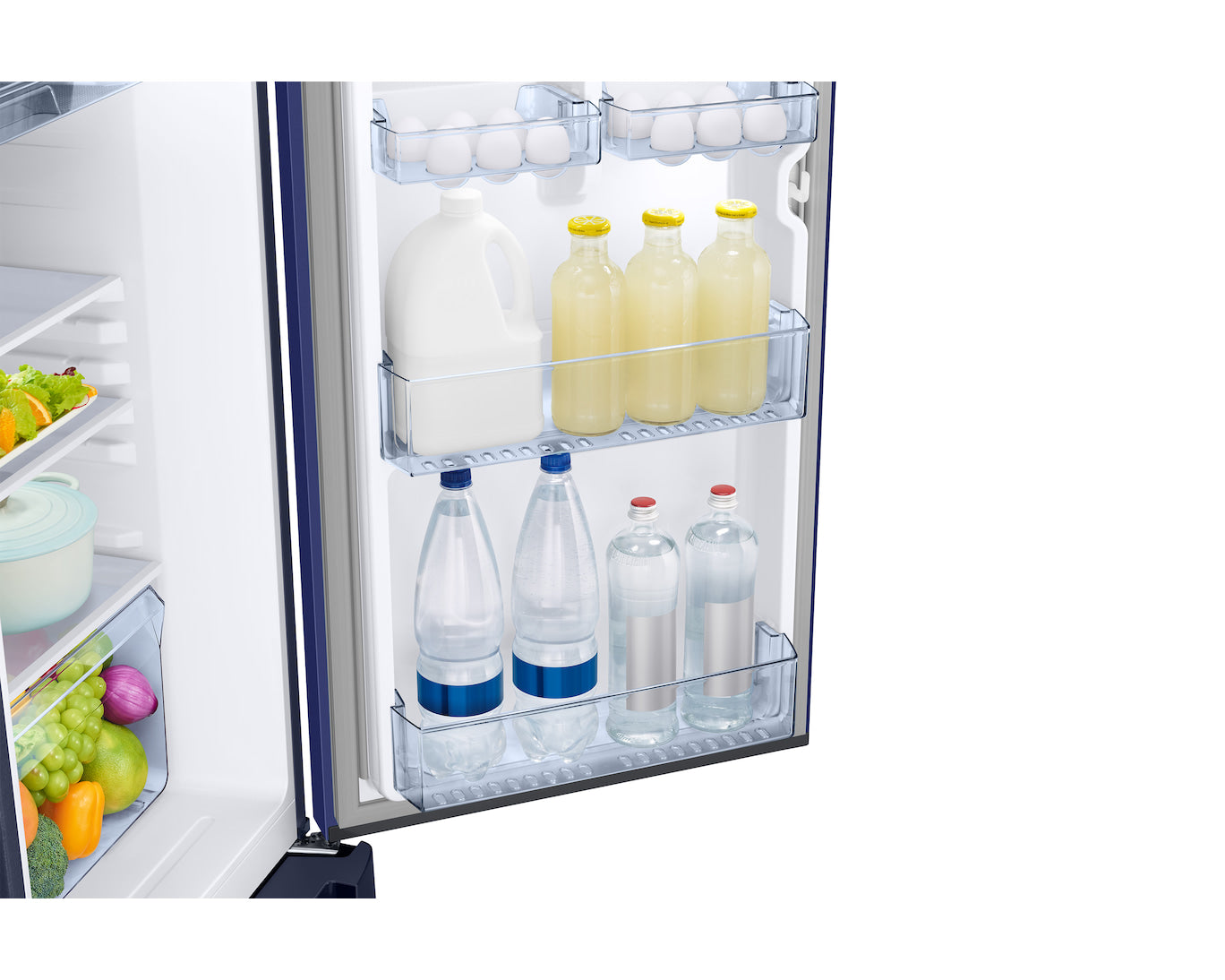Samsung 189L 5-Star Direct Cool Single Door Refrigerator | Digital Inverter Compressor | Base Stand Drawer | Toughened Glass Shelves | New H-Bar Handle | LED Lighting | Stabilizer Free Operation | Lock & Key-(RR21H2H25BB/HL, Begonia Blue)