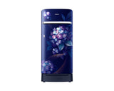 Samsung 189L 5-Star Direct Cool Single Door Refrigerator | Digital Inverter Compressor | Base Stand Drawer | Toughened Glass Shelves | New H-Bar Handle | LED Interior Lighting | Stabilizer Free Operation-(RR21H2H25HS/HL, Hydrangea Blue)
