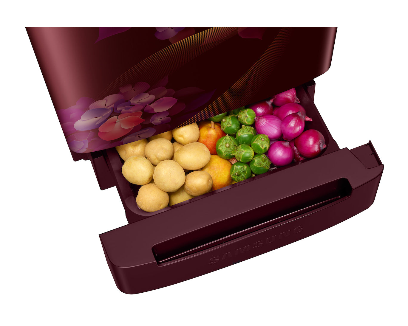 Samsung 189L 5-Star Direct Cool Single Door Refrigerator | Digital Inverter Compressor | Base Stand Drawer | Toughened Glass Shelves | New H-Bar Handle | LED Interior Lighting | Stabilizer Free Operation-(RR21H2H25HT/HL, Hydrangea Plum)