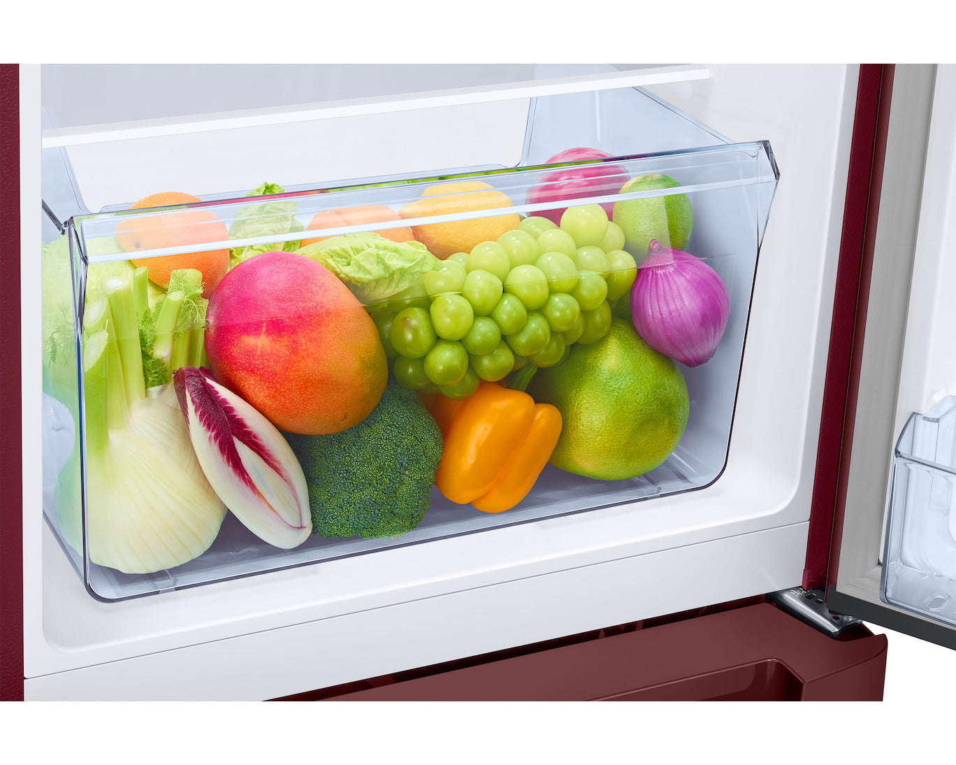 Samsung 189L 5-Star Direct Cool Single Door Refrigerator | Digital Inverter Compressor | Base Stand Drawer | Toughened Glass Shelves | New H-Bar Handle | LED Interior Lighting | Stabilizer Free Operation-(RR21H2H25HT/HL, Hydrangea Plum)
