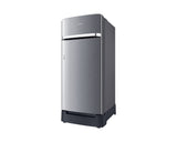 Samsung 189L 5-Star Direct Cool Single Door Refrigerator | Digital Inverter Compressor | Base Stand Drawer | Toughened Glass Shelves | New H-Bar Handle | LED Lighting | Stabilizer Free Operation-(RR21H2H25S8/HL, Elegant Inox)
