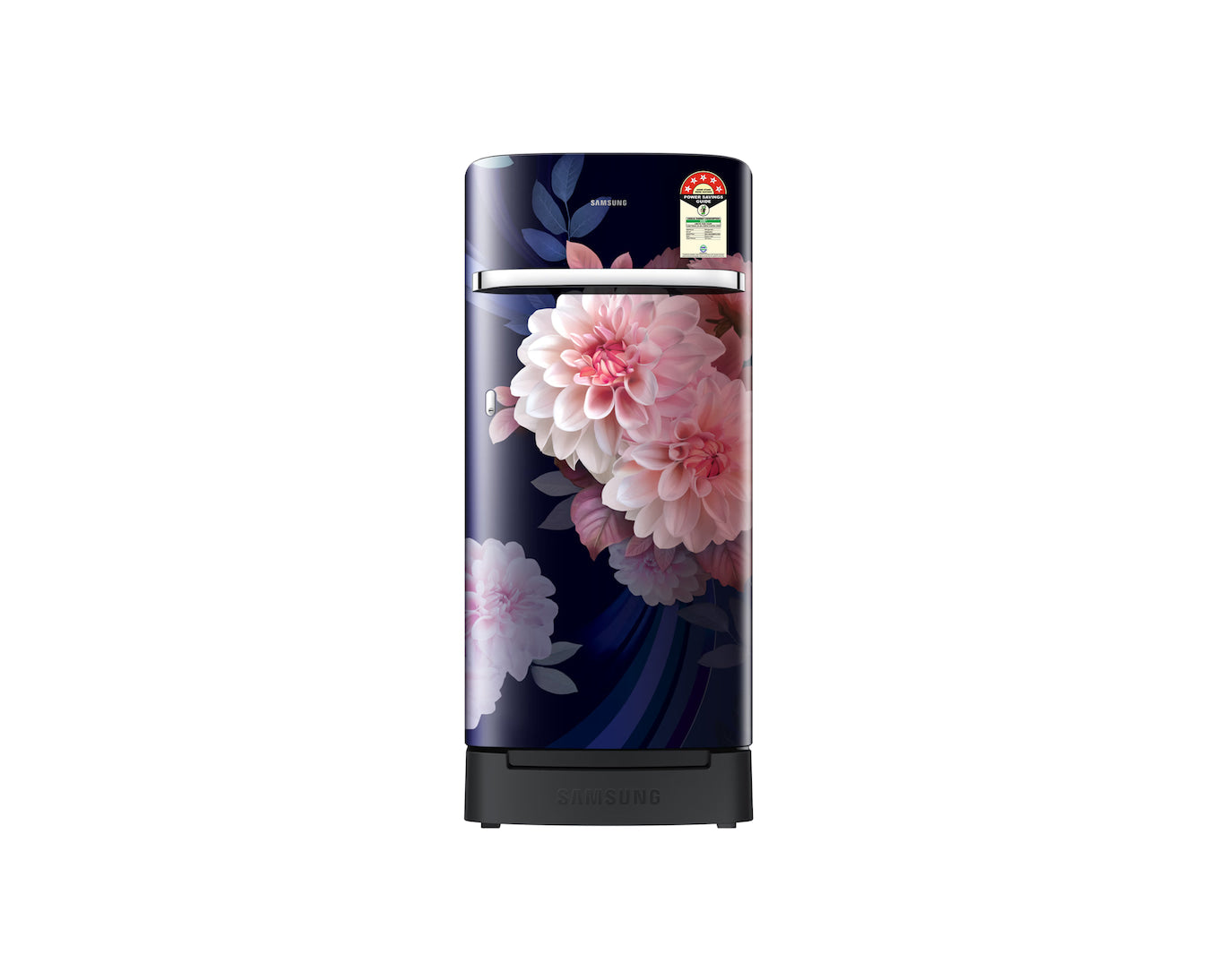 Samsung 189L 5-Star Direct Cool Single Door Refrigerator | Digital Inverter Compressor | Base Stand Drawer | Toughened Glass Shelves | New H-Bar Handle | LED Lighting | Stabilizer Free Operation | Lock & Key-(RR21H2H25BB/HL, Begonia Blue)