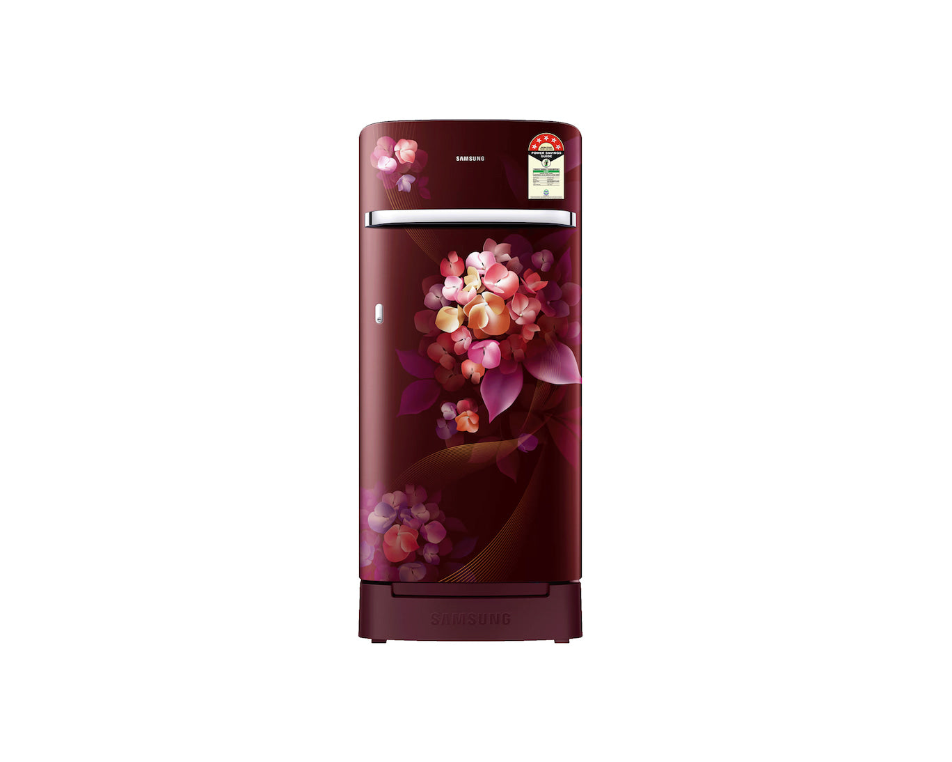 Samsung 189L 5-Star Direct Cool Single Door Refrigerator | Digital Inverter Compressor | Base Stand Drawer | Toughened Glass Shelves | New H-Bar Handle | LED Interior Lighting | Stabilizer Free Operation-(RR21H2H25HT/HL, Hydrangea Plum)