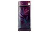 Samsung 215L 5-Star Direct Cool Single Door Refrigerator – Digital Inverter Compressor, Base Stand Drawer, Toughened Glass Shelves, Fresh Room, LED Light, Big Guards, Lock & Key-(RR23H2H359R/HL, Paradise Bloom Purple)