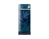 Samsung 215L 5-Star Direct Cool Single Door Refrigerator – Digital Inverter Compressor, Base Stand Drawer, Toughened Glass Shelves, Fresh Room, LED Light, Big Guards, Lock & Key-(RR23H2H359U/HL, Paradise Bloom Blue)