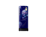 Samsung 223L 3-Star Direct Cool Single Door Refrigerator  – Digital Inverter Compressor, Base Stand Drawer, Glass Shelves, Fresh Room, LED Light, Big Guards, Lock & Key-(RR24H2823HS/NL, Hydrangea Blue)