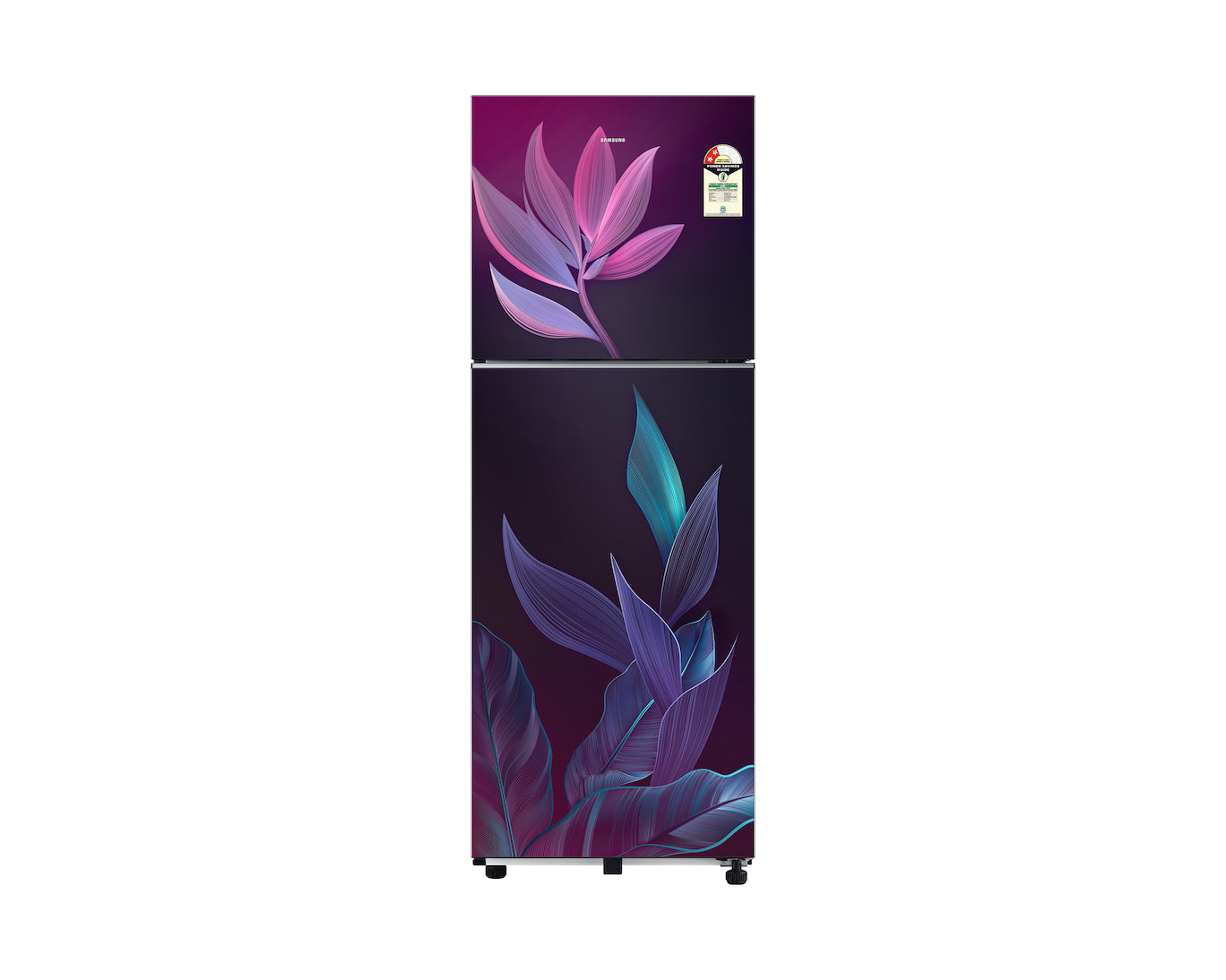 Samsung 236L 2-Star Double Door Refrigerator with 2-in-1 Smart Conversion, Digital Inverter Compressor & All Around Cooling - Paradise Bloom Purple (RT40H28U2PRHL)