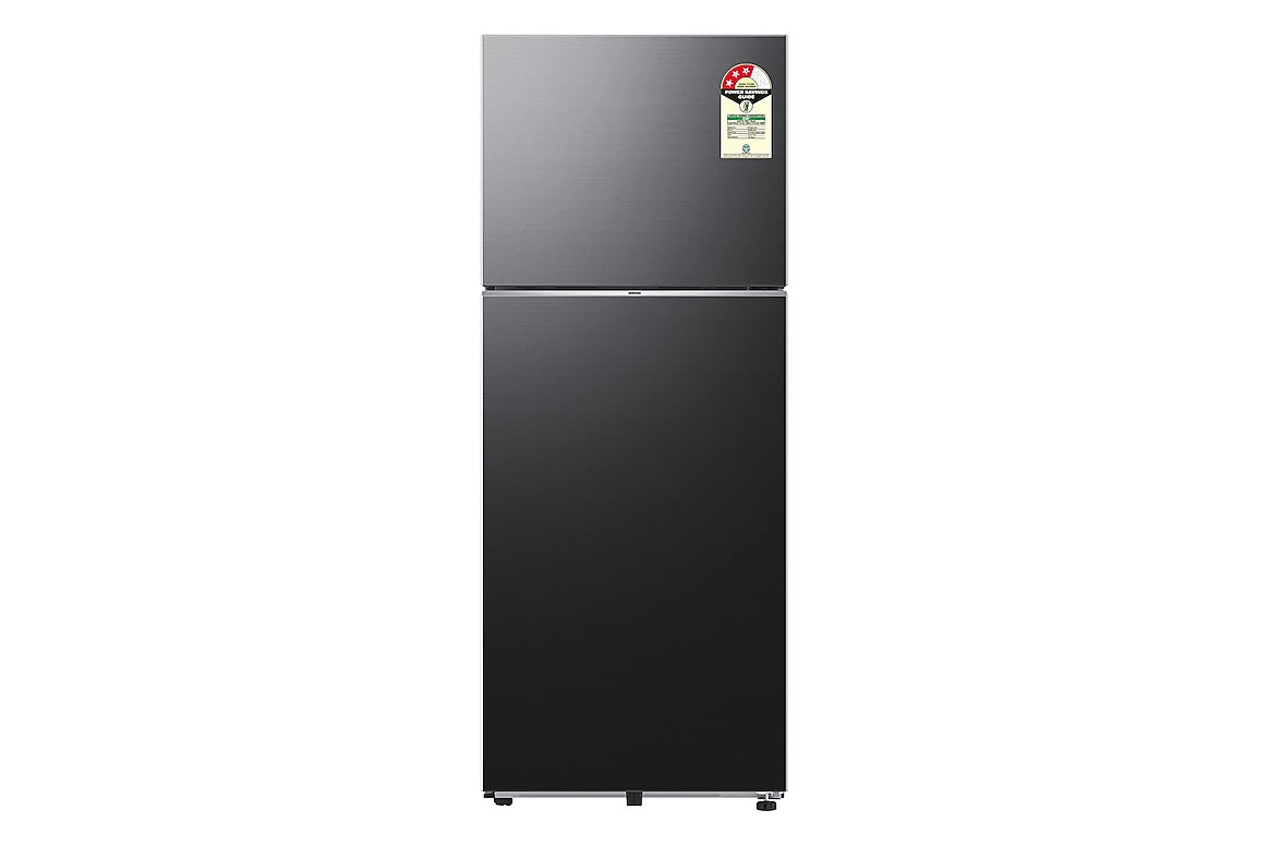 Samsung 419 L 3-Star Double Door Refrigerator with Bespoke AI | SmartThings AI Energy Mode | Convertible Freezing | Digital Inverter Compressor | MoistFresh Zone | Toughened Glass Shelves ( RT45HG6A43BXHL)