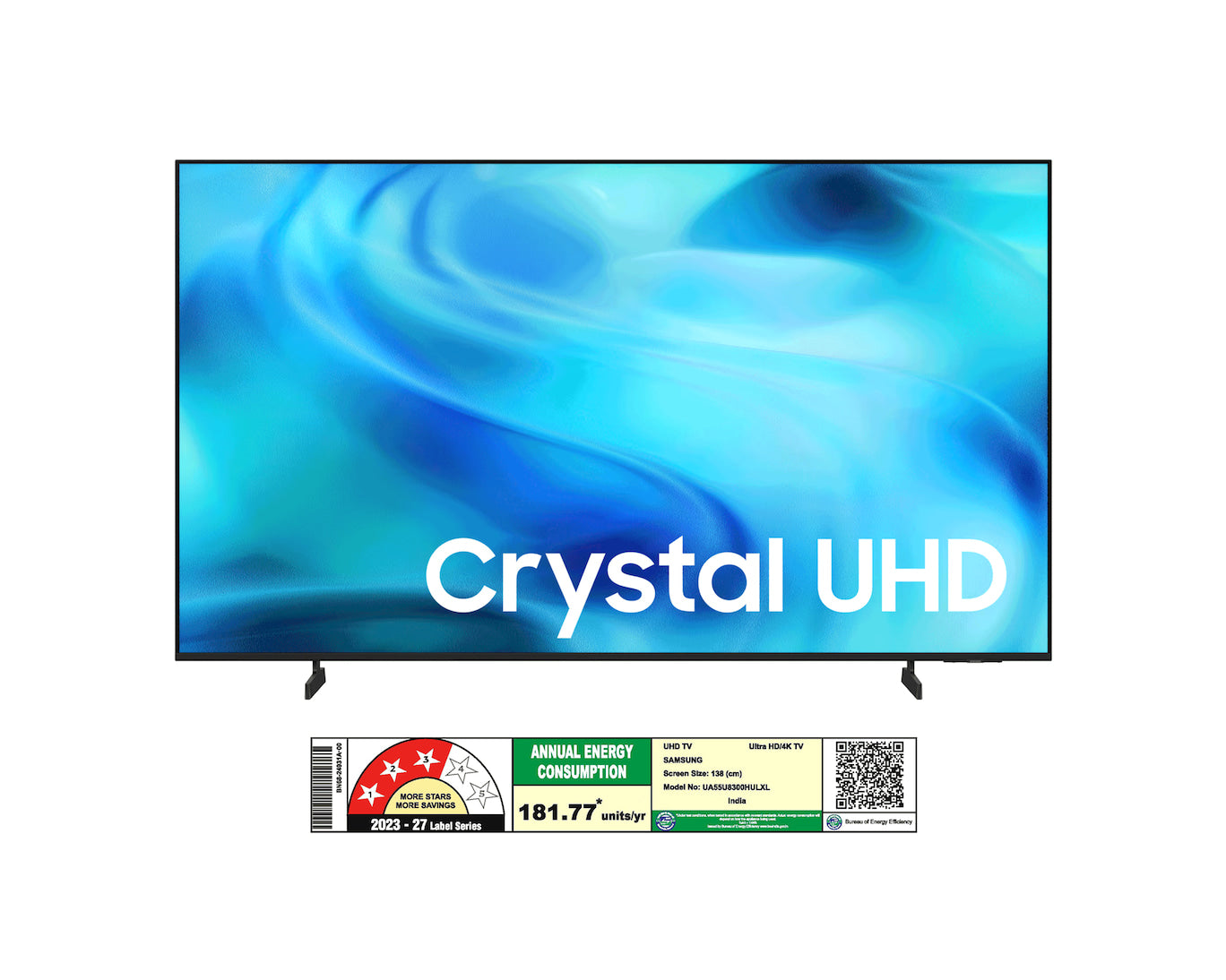 Samsung 138 cm (55 Inch) Crystal 4K UHD Smart LED TV | PurColor | HDR | 4K Upscaling | Motion Xcelerator | Tizen OS | Voice Assistant Support | 2026 Model - UA55U8300HULXL