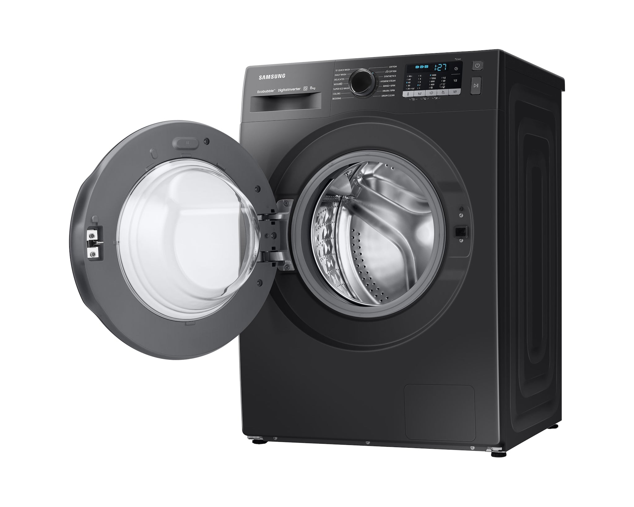 Samsung 8.0 kg Inverter Front Load Washing Machine with Eco Bubble, Hygiene Steam and Digital Inverter Technology (WW80TA046AB1TL, Black)