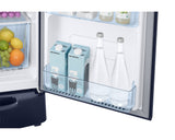 Samsung 183L 3-Star Direct Cool Single Door Refrigerator | Digital Inverter Compressor | Base Stand Drawer | Toughened Glass Shelves | LED Light | Large Vegetable Box | Elegant Bar Handle Design-(RR20H2823UZ/NL, Midnight Blossom Blue)