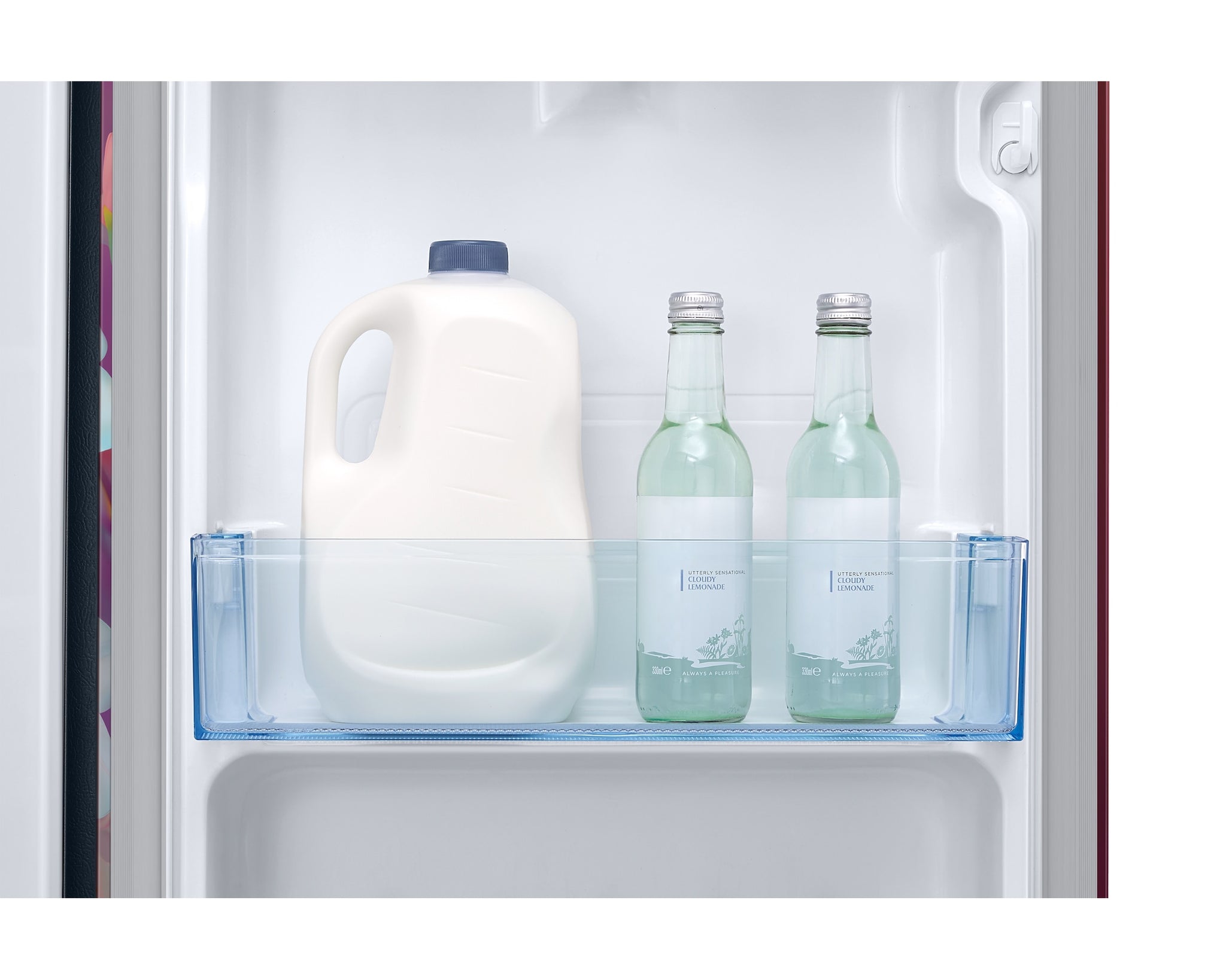 Samsung 183L 3-Star Direct Cool Single Door Refrigerator,Digital Inverter Compressor | Toughened Glass Shelves | Base Stand Drawer with Extra Storage | Stabilizer Free Operation | Elegant Bar Handle Design-(RR20H1823WB/HL, Wild Lily Blue)