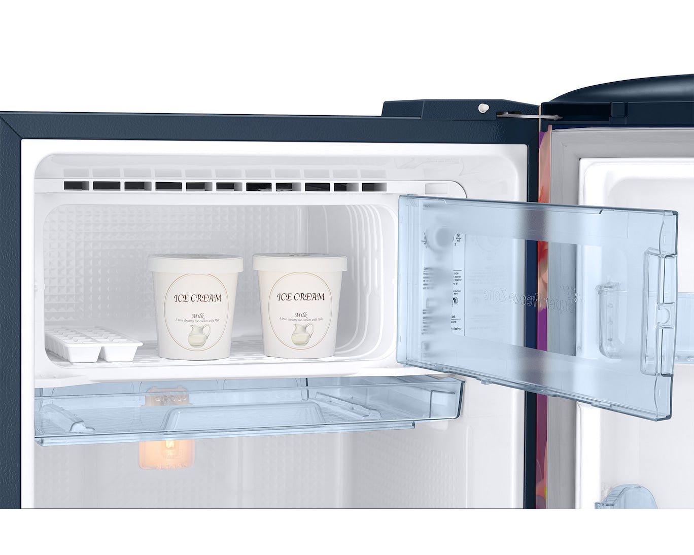 Samsung 183L 3-Star Direct Cool Single Door Refrigerator,Digital Inverter Compressor | Toughened Glass Shelves | Base Stand Drawer with Extra Storage | Stabilizer Free Operation | Elegant Bar Handle Design-(RR20H1823WB/HL, Wild Lily Blue)