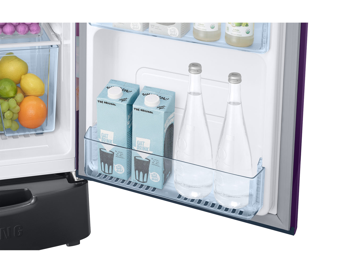 Samsung 183L 3-Star Direct Cool Single Door Refrigerator,Digital Inverter Compressor | Toughened Glass Shelves | Base Stand Drawer with Extra Storage | Stabilizer Free Operation | Elegant Bar Handle Design-(RR20H1823WB/HL, Wild Lily Blue)