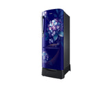Samsung 223L 3-Star Direct Cool Single Door Refrigerator  – Digital Inverter Compressor, Base Stand Drawer, Glass Shelves, Fresh Room, LED Light, Big Guards, Lock & Key-(RR24H2823HS/NL, Hydrangea Blue)