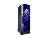 Samsung 223L 3-Star Direct Cool Single Door Refrigerator  – Digital Inverter Compressor, Base Stand Drawer, Glass Shelves, Fresh Room, LED Light, Big Guards, Lock & Key-(RR24H2823HS/NL, Hydrangea Blue)