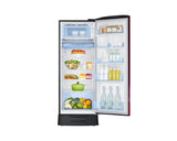 Samsung 223L 3-Star Direct Cool Single Door Refrigerator – Digital Inverter Compressor, Base Stand Drawer, Glass Shelves, Fresh Room, LED Light, Big Guards, Lock & Key-(RR24H2823HT/NL,Red)