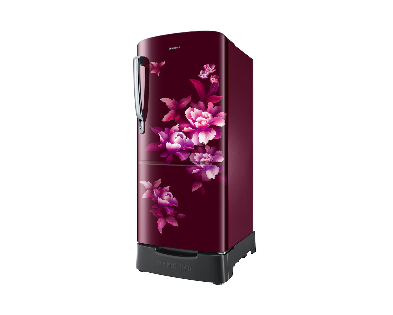 Samsung 183 L 2 Star Direct Cool Single Door Refrigerator with Stylish Grandé Design | Digital Inverter Compressor | Base Stand Drawer | Toughened Glass Shelves | Stabilizer Free Operation. (Model: RR20H1812HN/HL, Himalayan Poppy Red)