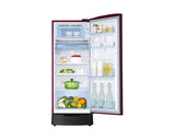 Samsung 183 L 2 Star Direct Cool Single Door Refrigerator with Stylish Grandé Design | Digital Inverter Compressor | Base Stand Drawer | Toughened Glass Shelves | Stabilizer Free Operation. (Model: RR20H1812HN/HL, Himalayan Poppy Red)