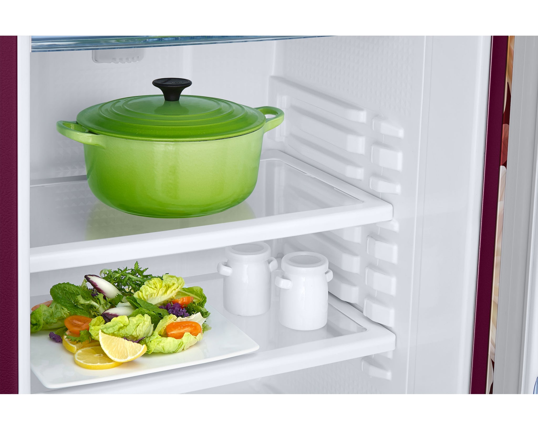 LG 224L 5-Star Direct Cool Single Door Refrigerator – Toughened Glass Shelves, Base Stand with Drawer, Stabilizer Free Operation, R-600A Refrigerant, Energy Efficient 118 kWh Annual Consumption-(GL-D2356ZARW, Red Water Lily)