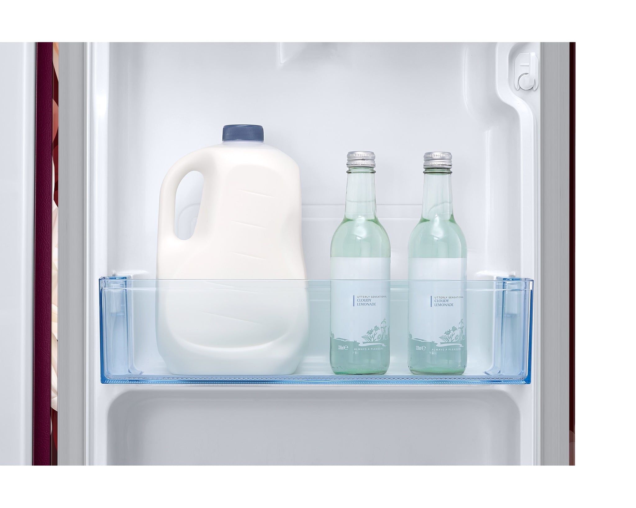 LG 224L 5-Star Direct Cool Single Door Refrigerator – Toughened Glass Shelves, Base Stand with Drawer, Stabilizer Free Operation, R-600A Refrigerant, Energy Efficient 118 kWh Annual Consumption-(GL-D2356ZARW, Red Water Lily)
